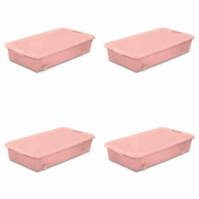 Sterilite 4-Pack 56 Qt. Wheeled Latching Box, Underbed Storage