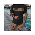 thumbnail image 1 of Only Palm Tree Pattern T-Shirts, in Black And Beige. Locally Stocked, Men'S Fashion 220G Pure Cotton T-Shirts, Cool And Comfortable Summer Versatile Clothing, 1 of 6