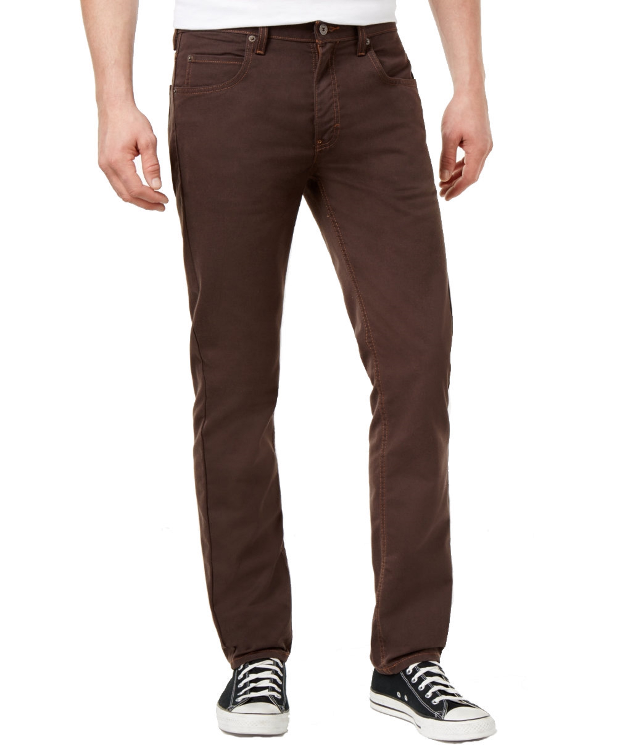 Dickies Men s Flex 5 Pocket Twill Slim Tapered Pant Dark Brown 33 30 Walmart