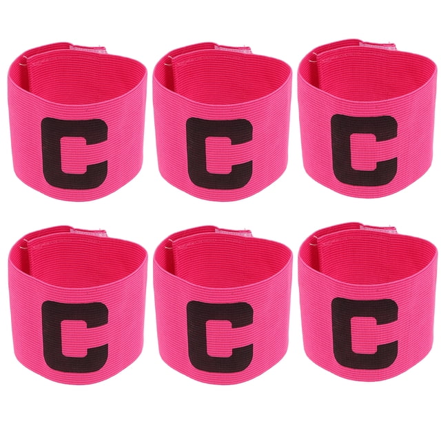 Football Armband C Word 6Pcs Rosy Color for Soccer Team Warmth Protection