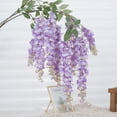 thumbnail image 2 of Artificial Flowers Silk Wisteria Vine Fake Silk Hanging Rattan Flower For Wedding Party Garden Outdoor Greenery Home Wall Decor, 2 of 10