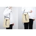 thumbnail image 2 of LinYooLi Women Small Hollow Out Straw Woven Cross-body Bag Top-handle Bag Drawstring Bucket Bag, 2 of 6