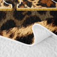 thumbnail image 5 of Manfei Kawaii Bow Letter K Monogrammed Quilt King for Teens Girls,Vintage Cheetah Print Alphabet King Coverlet Set for Female, 5 of 7