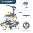 thumbnail image 6 of GIATUEE 4 in 1 Baby Walker with Wheels, Foldable Walker for Baby Boys Girls, 7 Months+(Blue), 6 of 12