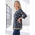 thumbnail image 3 of Roaman's Women's Plus Size Henley Ultra Drape Tunic, 3 of 4
