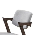 thumbnail image 4 of 18 Inch Modern Wood Dining Chair, Set of 2, Angled Arms, Backrest, Gray - Saltoro Sherpi, 4 of 5