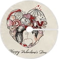thumbnail image 1 of FMSHPON Valentine's Day Romantic Valentine's Day Kiss Xmas Christmas Tree Skirt Stand Mat for Holiday Party Decoration Indoor Outdoor 48 inches, 1 of 6