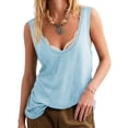 thumbnail image 2 of Summer Sleeveless Solid Color Women Scoop Neck Casual Tank Tops Camisole, 2 of 7