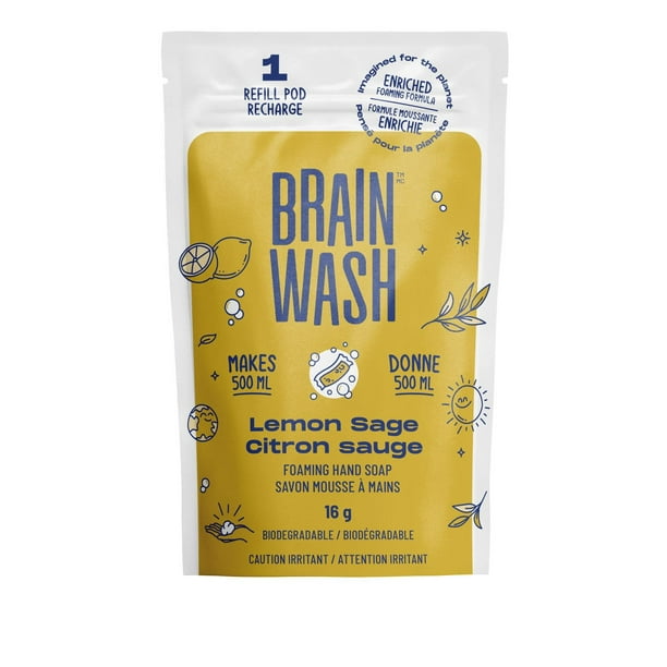 Brain Wash Foaming Hand Soap Refill Pod - Lemon Sage - Walmart.ca