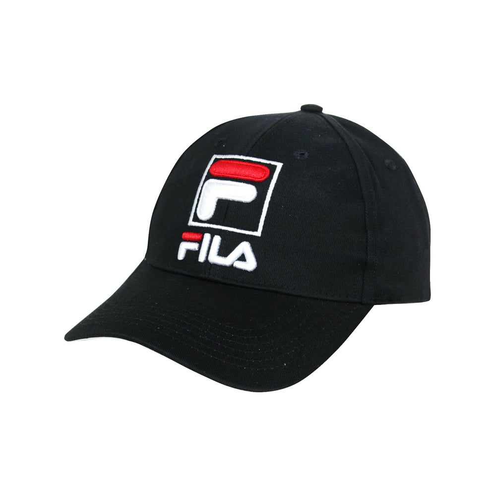 Fila unisex adjustable baseball cap hat with embroidered logo black ...