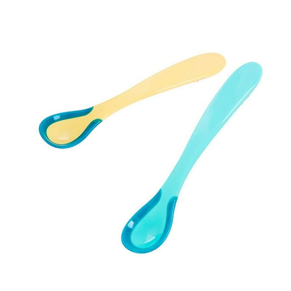 Soimiss 2 Pcs Infant Food Spoon Assorted Color for Feeding Care