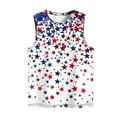 thumbnail image 4 of DeHolifer Women's Tank Tops Plus Size Casual Independence Day Printed Crewneck Sleeveless 4th of July Tank Tops Multicolor L, 4 of 5