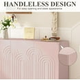 thumbnail image 4 of ARTPOWER 47" Accent Cabinet with Cloud Relief, Sideboard Buffet Cabinet with 3 Doors, Modern Decorative Credenza with Storage for Living Room, Kitchen, Dining Room, Hallway, Entryway, Pink, 4 of 9