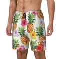 thumbnail image 2 of Gaeub Hawaiian Pineappl Mens Swim Trunks Stretch Beach Shorts Quick Dry for Men Swim Shorts Swimwear with Pockets- Small, 2 of 9