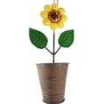 thumbnail image 2 of Alpine Corporation 69"H Metal Hanging Sunflower Chain Garden Rain Catcher, 2 of 3