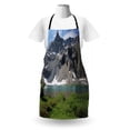 thumbnail image 3 of Idaho Apron, Photo of Snow Mountain Foothills Lake, Unisex Kitchen Bib with Adjustable Neck for Cooking Gardening, Adult Size, Taupe Grey Olive Green, by Ambesonne, 3 of 4