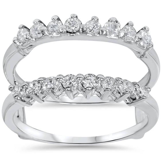 Pompeii 5/8ct Diamond Guard Ring Enhancer 14K White Gold (G/H,I1)