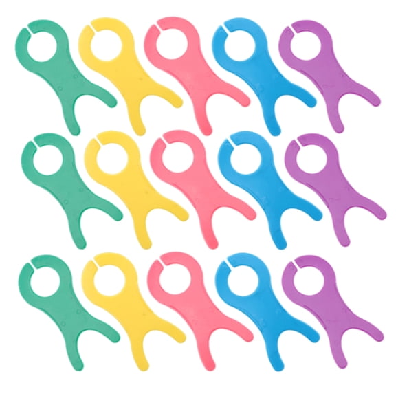 Homoyoyo 25-Pack Plastic Fish-Shaped Yarn Bobbins with Bright Colors for Knitting, Crochet, and Craft Project Accessories