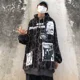 thumbnail image 2 of Sudadera con capucha y estampado gráfico para hombre, ropa masculina de color verde, estilo rock negro, estilo punk, de algodón, sencilla, de lujo, estilo Harajuku, 2 of 5