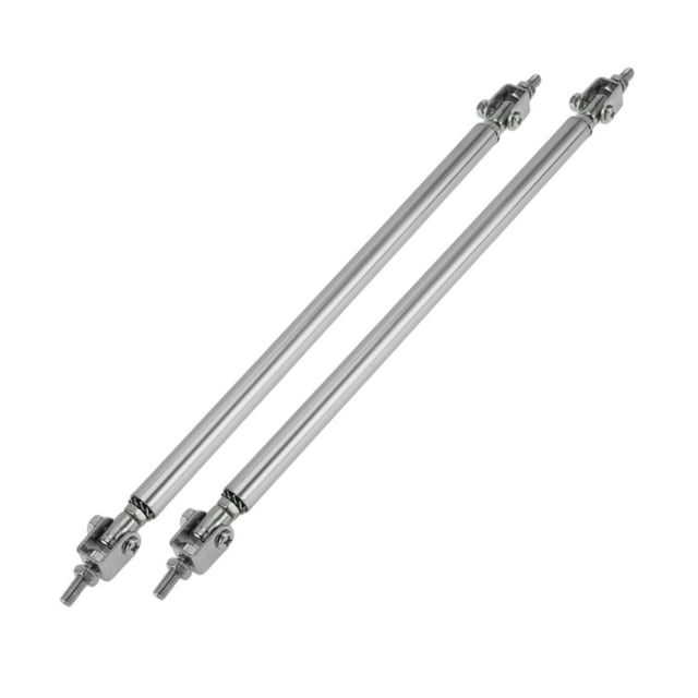 Unique Bargains 2 Pcs 20cm/7.87 Po Tige de Séparation Réglable pour Pare-Chocs avant Argenté
