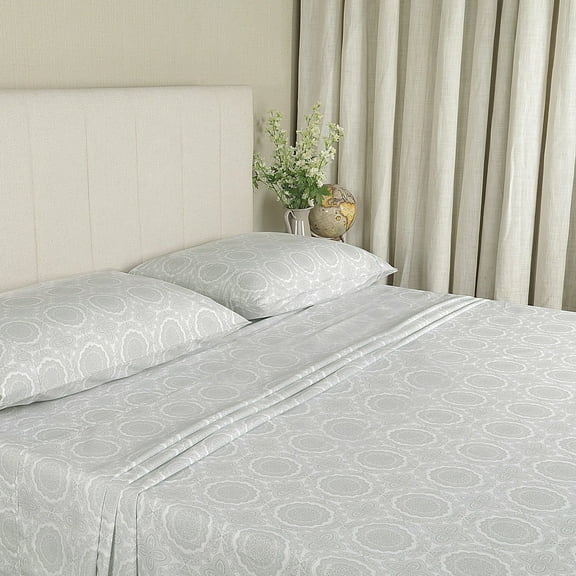 WelHome 100% Cotton Queen Sheets Set, 4 Piece Bed Sheets Set with HeiQ Fresh, Percale Weave, Hotel Luxury, Ultra Soft Sheets Set with Pillowcases,Bohemian Bliss