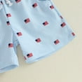 thumbnail image 7 of Gerichy Baby Boy Outfits Toddler Baby Boy Summer Clothes Letter Print Flag Embroidery Shorts Set 0 6 12 18 24 Months Outfits Baby Boys Summer Outfit Short Sleeve T Shirt And Shorts Set, 7 of 7