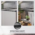 thumbnail image 4 of Outsunny 10' x 10' Patio Pergola with Retractable Canopy, Light Grey, 4 of 10
