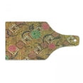 thumbnail image 1 of East Cutting Board, Traditional Malaysian and Javanese Design Rich Retro Revival Pattern with Flowers, Decorative Tempered Glass Cutting and Serving Board, Wine Bottle Shape, Multicolor, by Ambesonne, 1 of 1