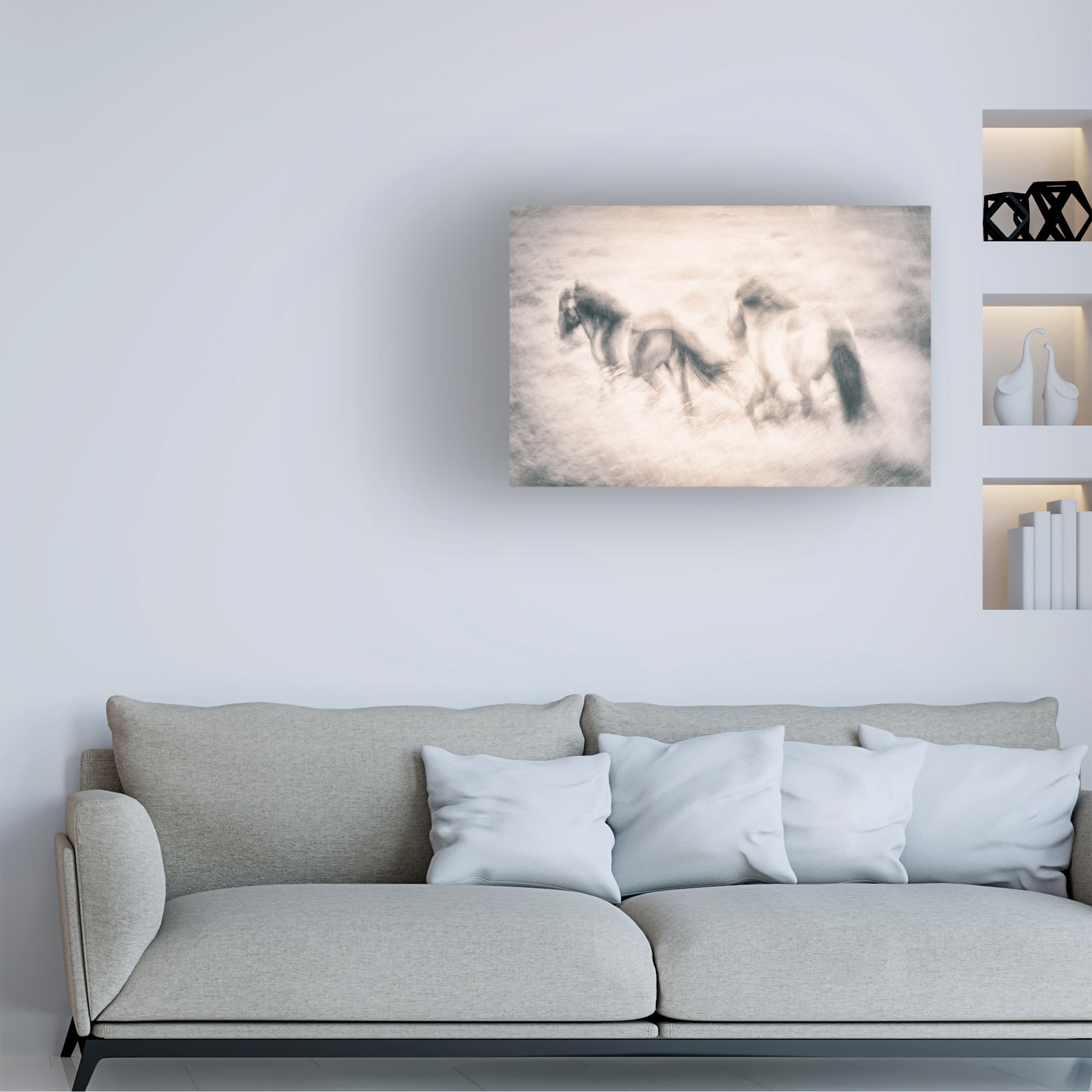 Canvas Wall Art - Nel Talen 'Running Free' Wall Art for Living Room, Bedroom, or Office DÃ©cor by Trademark Fine Art - 32 x 22 Inches