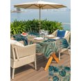 thumbnail image 6 of 54x80 Inch Outdoor Tablecloth with Umbrella Hole Zipper Rectangle Brown Green Palm Leaf Rectangular Tablecloths Outside Waterproof Summer Tropical Botanical Vintage Patio Table Cloth Cover for Picnic, 6 of 8