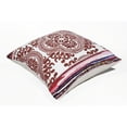 thumbnail image 7 of Ox Bay Indoor Boho Bordered Mosaic Throw Pillow, Red / White, 20" x 20", 7 of 7