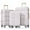 LIGHT GREY, variant on imerelez Luggage Set of 3, Airline Certified Carry-on Luggage with Cup Holder, ABS Hard Shell Luggage with Spinner Wheels, pink