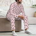thumbnail image 7 of Lsque Cute Cat Pattern Long Sleeve Pajama Set for Men - Soft 2-Piece Sleepwear and Loungewear Set with Pockets, Comfy Nightwear-Medium, 7 of 7