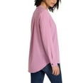 thumbnail image 2 of REV3 Women's Long Sleeve V-Neck Blouse | Pink, Medium, 2 of 6