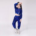 thumbnail image 6 of Kaprioy Baby Girl Fall Winter Clothes 2Pcs Girls Dance Outfits Cropped Sequin Jacket Pants Set Kids Hop Dance 80s 90s, 6 of 8