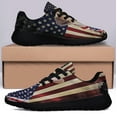 thumbnail image 3 of French Bulldog American flag Patriot Shoes Sneakers Black Size 8, 3 of 7