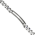 thumbnail image 4 of 925 sterling silver vintage curb link name bar identification id bracelet, 4 of 5