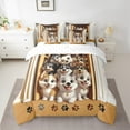 thumbnail image 2 of Manfei Kawaii Cartoon Dogs 7-Piece Twin Bedding Sets,Pet Lover Bedding Comforter Set,Puppy Paws Print Sheet Sets For Boys Kids,Luxury Bedroom Decor Reversible, 2 of 8