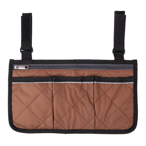 LEORX 1Pcs Wheelchair Storage Side Bag Side Storage Pouch PP Cotton for People with Mobility Needs