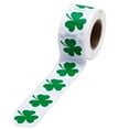 thumbnail image 4 of Denbek St. Patrick's Day Sticker Roll, Shamrock Stickers 500 Pieces, Irish Shamrock Sticker Roll for Box Packaging Card Party Decoration Supplies, St. Patrick's Day Stickers (3.8Cm), 4 of 9