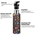 thumbnail image 3 of Yayeee 20oz Insulated Water Bottle Double Wall Stainless Steel with Flip Straw Lid, Moon Pattern, 3 of 7