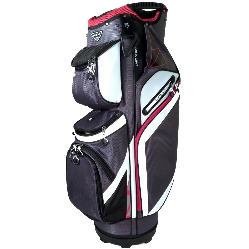 NEW Naples Bay Golf Z973 Cart Bag 14Way Top Charcoal / White / Red