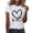 ZB White T-Shirts, variant on Htigea Womens Casual T-Shirts Heart Daisy Graphic Short Sleeve Tees Summer Cotton T Shirt Lightweight Breathable Basic Tshirts Black,L