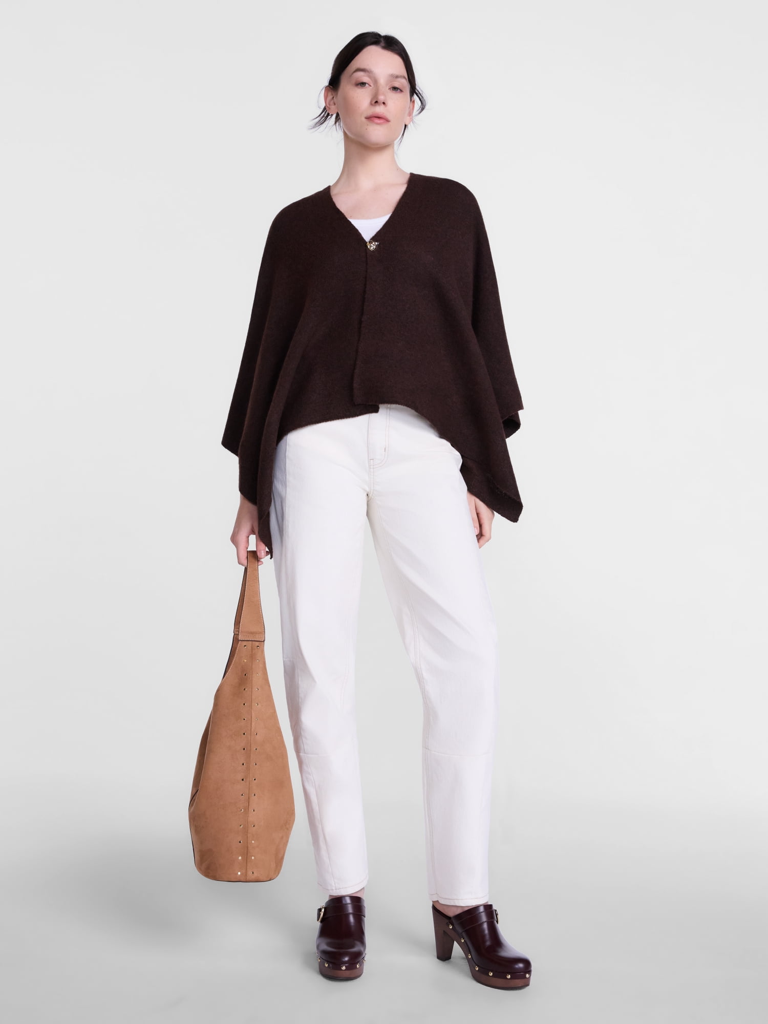 Scenario Women's Button Front Ruana, Mid-weight, Sizes S-XL