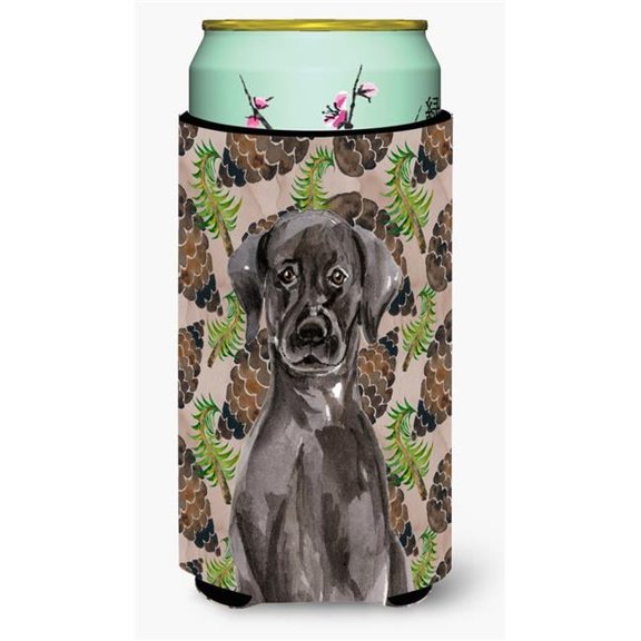 Black Labrador Pine Cones Tall Boy Beverage Insulator Hugger