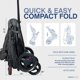 thumbnail image 4 of Valco Baby - Trend Duo Side by Side Double Stroller - Side by Side Double Stroller for Newborn and Toddler - Easy Compact Fold, Multi-Position Recline, Large Canopy Infant Twin Stroller (Charcoal), 4 of 5