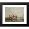 thumbnail image 2 of Henri Émilien Rousseau 14x11 Black Modern Framed Museum Art Print Titled - Hunting in the Marshlands, 2 of 5