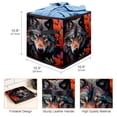 thumbnail image 3 of Wolf Foldable Toy Storage Basket with Handle, 10.8"x10.5"x10.6", Large Capacity Storage Box Organizer Bins, 3 of 6