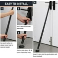 thumbnail image 4 of IHOMEPARK Door Security Bar, 1 1/8 inch Heavy Duty Bar Doorstopper Security Barricade Inside, 35-41.7" Adjustbale（Black,1pc.）, 4 of 7