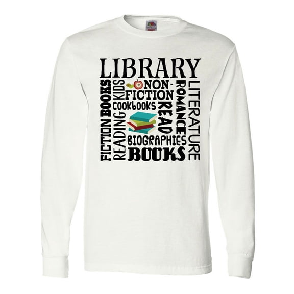 Inktastic Library Books Reading Librarian Gift Long Sleeve T-Shirt